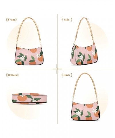 Oranges Fruit Shoulder Bag for Women Small Purse Shoulder Evening Purse Travel Purse with Chain Strap for Wife Women $17.09 S...