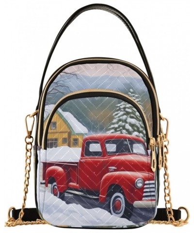 Christmas Tree Truck Crossbody Bags for Women Travel Crossbody Bags Cell Phone Wallet Bags with Chain Strap for Daily Use $10...