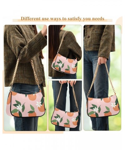 Oranges Fruit Shoulder Bag for Women Small Purse Shoulder Evening Purse Travel Purse with Chain Strap for Wife Women $17.09 S...