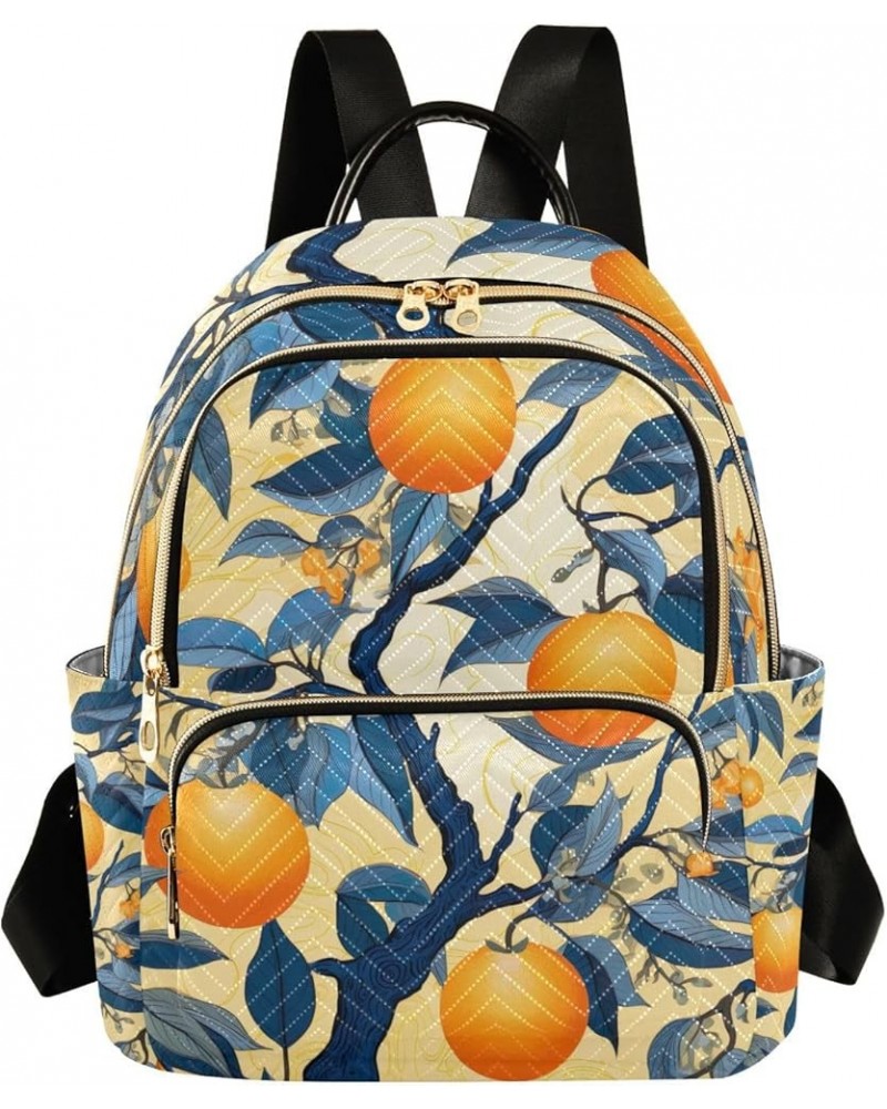 Watercolor with Red Flowers Women's Backpack, Backpack with Luggage Strap, Backpack Travel for Women, M Orange is Displayed o...