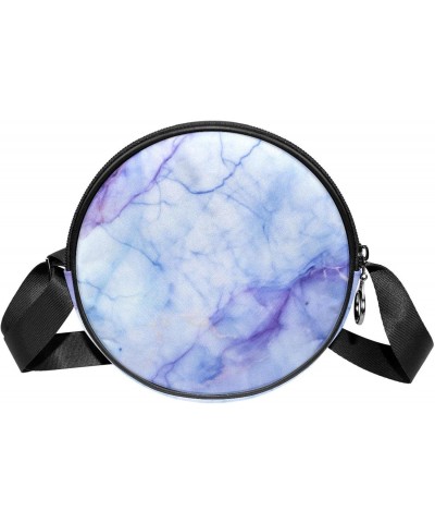 Round Crossbody Wallet, Circle Crossbody Purse Handbag, marble print $8.36 Crossbody Bags