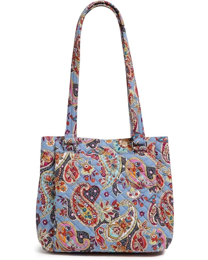 Women's Cotton Multi-Compartment Shoulder Satchel Purse Provence Paisley $39.72 Satchels