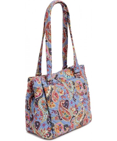 Women's Cotton Multi-Compartment Shoulder Satchel Purse Provence Paisley $39.72 Satchels