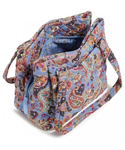 Women's Cotton Multi-Compartment Shoulder Satchel Purse Provence Paisley $39.72 Satchels