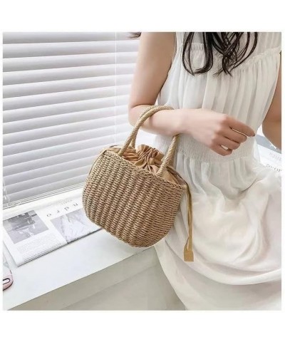 Women Straw Handbag Summer Beach Rattan Tote Bag Crossbody Shoulder Top Handle Handbag Handmade Purse Light Phone Bag (Color ...