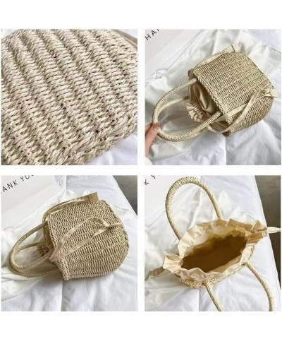 Women Straw Handbag Summer Beach Rattan Tote Bag Crossbody Shoulder Top Handle Handbag Handmade Purse Light Phone Bag (Color ...