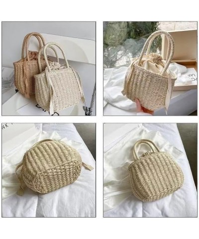 Women Straw Handbag Summer Beach Rattan Tote Bag Crossbody Shoulder Top Handle Handbag Handmade Purse Light Phone Bag (Color ...