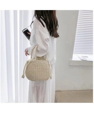 Women Straw Handbag Summer Beach Rattan Tote Bag Crossbody Shoulder Top Handle Handbag Handmade Purse Light Phone Bag (Color ...