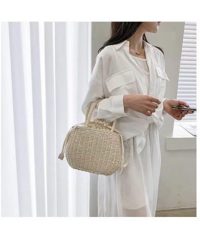 Women Straw Handbag Summer Beach Rattan Tote Bag Crossbody Shoulder Top Handle Handbag Handmade Purse Light Phone Bag (Color ...