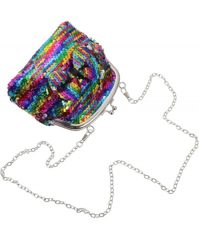 1Pc Shiny Single-Shoulder Bag Girl Crossbody Bag Practical Change Storage Pouch Colorful $7.41 Crossbody Bags