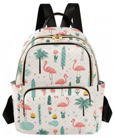 Pink Flamingo Pineapple Backpack Purse for Women Small Travel Bag Fashion Daypack M 202a3399 M(11.4"x6.1"x14.17") 202a3399 $2...