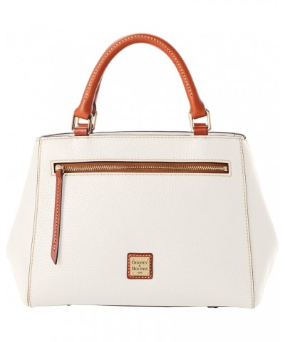 Handbag, Pebble Grain Small Zip Satchel - White $101.01 Satchels