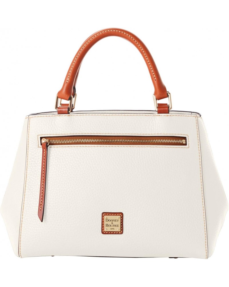 Handbag, Pebble Grain Small Zip Satchel - White $101.01 Satchels