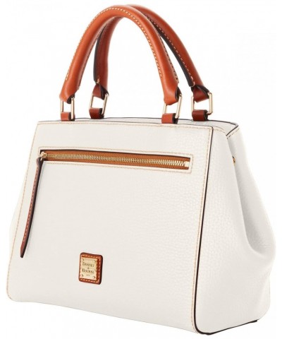 Handbag, Pebble Grain Small Zip Satchel - White $101.01 Satchels