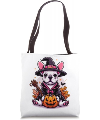 Frenchie Halloween Outfit Witches For Lover Dog Tote Bag $10.80 Totes