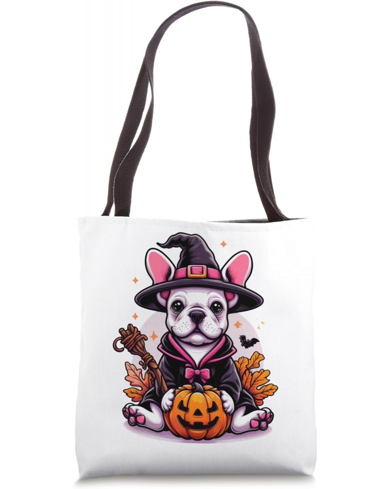 Frenchie Halloween Outfit Witches For Lover Dog Tote Bag $10.80 Totes