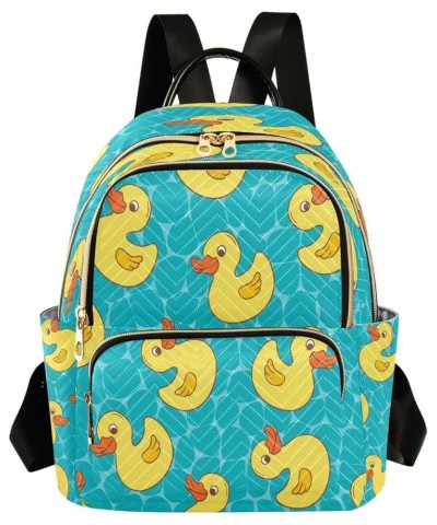 Rubber Ducklings Mini Backpack Purse for Women, Hand Drawn Travel Backpack Fashion Backpack Lightweight Shoulder Bag Small Ca...