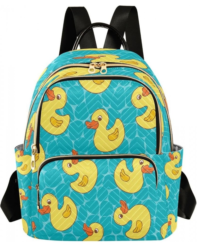 Rubber Ducklings Mini Backpack Purse for Women, Hand Drawn Travel Backpack Fashion Backpack Lightweight Shoulder Bag Small Ca...