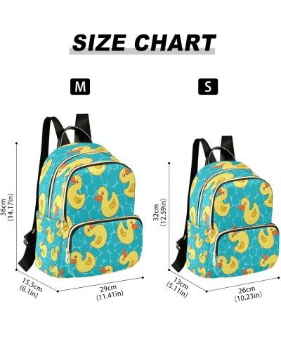 Rubber Ducklings Mini Backpack Purse for Women, Hand Drawn Travel Backpack Fashion Backpack Lightweight Shoulder Bag Small Ca...