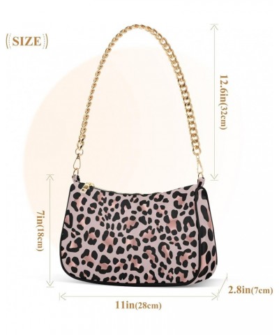 Shoulder Bag for Women Purse Clutch Rose Gold Leopard Print(20) Chain Shoulder Tote Handbag with Zipper Closure(238ri4a) $16....