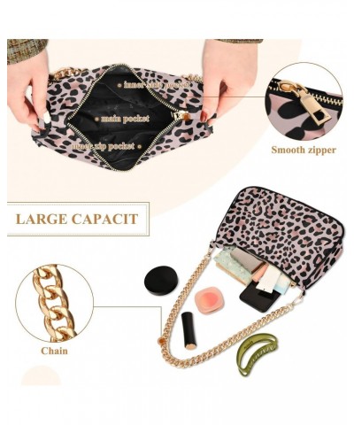 Shoulder Bag for Women Purse Clutch Rose Gold Leopard Print(20) Chain Shoulder Tote Handbag with Zipper Closure(238ri4a) $16....