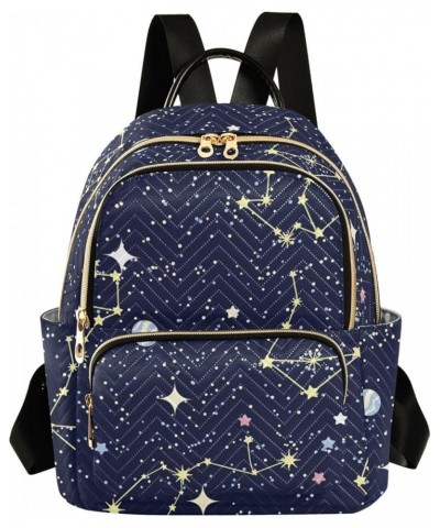 Blue Zodiac Signs Star Women's Backpack Purse Causal Daypack Work Travel College Business Trip Bag Shoulder Bag Small $15.35 ...