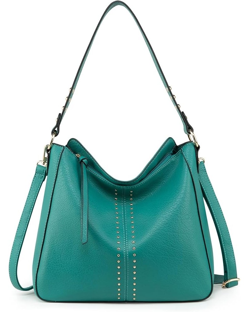 Hobo Bag for Women Crossbody Purse and Handbags Ladies Chic Shoulder Bags Green-turquoise $12.00 Totes