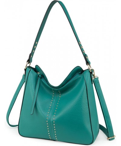 Hobo Bag for Women Crossbody Purse and Handbags Ladies Chic Shoulder Bags Green-turquoise $12.00 Totes