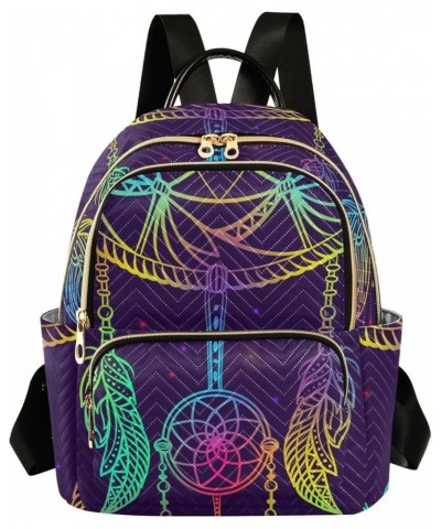 Night Sky Star Dreamcatcher Women's Backpack Purse Causal Daypack Work Travel College Business Trip Bag Shoulder Bag Small $1...