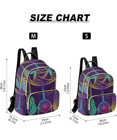 Night Sky Star Dreamcatcher Women's Backpack Purse Causal Daypack Work Travel College Business Trip Bag Shoulder Bag Small $1...