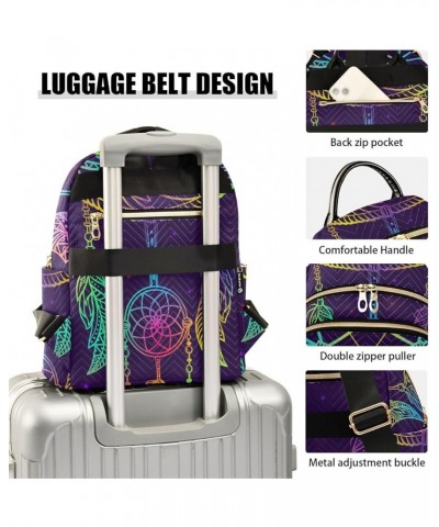 Night Sky Star Dreamcatcher Women's Backpack Purse Causal Daypack Work Travel College Business Trip Bag Shoulder Bag Small $1...