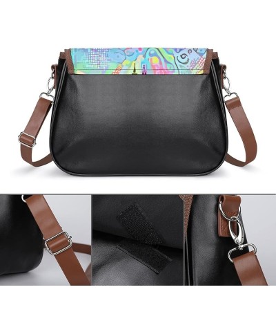 Printed Shoulder Crossbody Bag Leather Hobo Bags Medium Ladies Top Handles Satchels Chinese Style Floral Color12 $19.76 Hobo ...