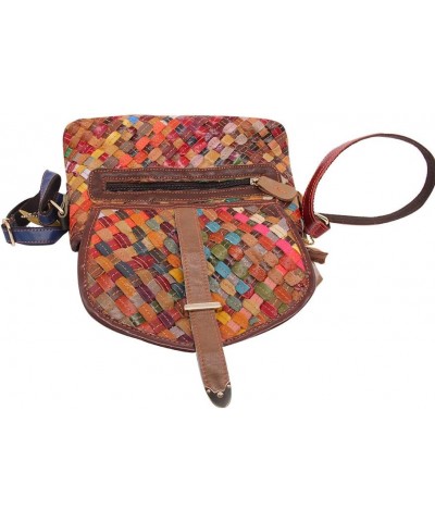 Women's Multicolor Floral Shoulder Bag Genuine Leather Patchwork Colorful urses Multicoloured $52.87 Shoulder Bags