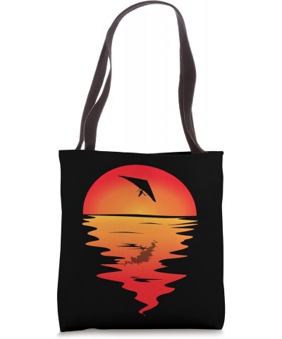 Hang Glider Flying Soaring Vintage Sunset Hang Gliding Tote Bag $11.93 Totes