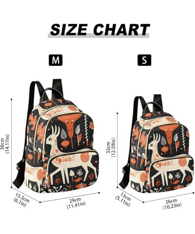 Orange Christmas Tree Elk Fashion Travel Backpack for Women Multi Pockets Lightweight Purse for Women-M Multicolor Small $17....