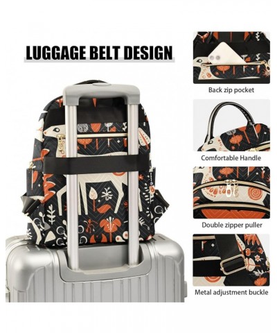 Orange Christmas Tree Elk Fashion Travel Backpack for Women Multi Pockets Lightweight Purse for Women-M Multicolor Small $17....