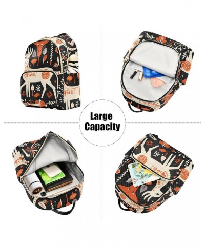 Orange Christmas Tree Elk Fashion Travel Backpack for Women Multi Pockets Lightweight Purse for Women-M Multicolor Small $17....