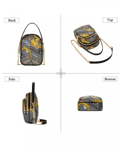 Vehicle Cell Phone Purse Road Dig Tractor Crossbody Handbag Durable Shoulder Bag Sturdy Travel Pouch Compact Chic Bag for Wom...