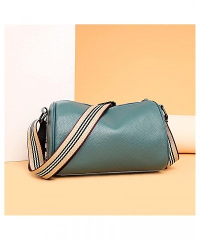 Quality Soft Ladies Shoulder Bag Women Rivet Leather Handbag Fashion Female Messenger Bag (Color : Lake Blue, Size : 10 * 6 *...