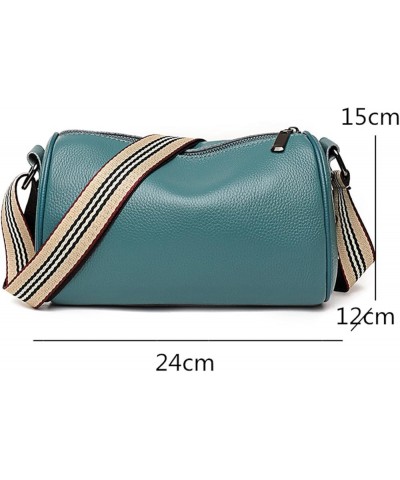 Quality Soft Ladies Shoulder Bag Women Rivet Leather Handbag Fashion Female Messenger Bag (Color : Lake Blue, Size : 10 * 6 *...