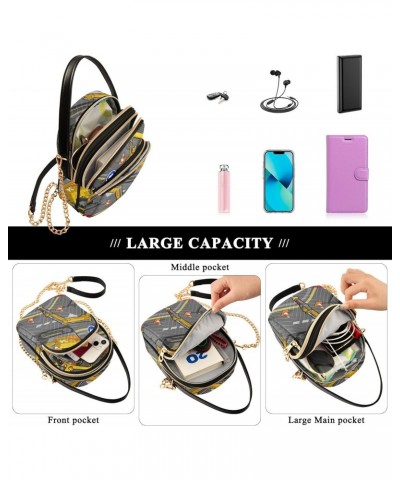 Vehicle Cell Phone Purse Road Dig Tractor Crossbody Handbag Durable Shoulder Bag Sturdy Travel Pouch Compact Chic Bag for Wom...