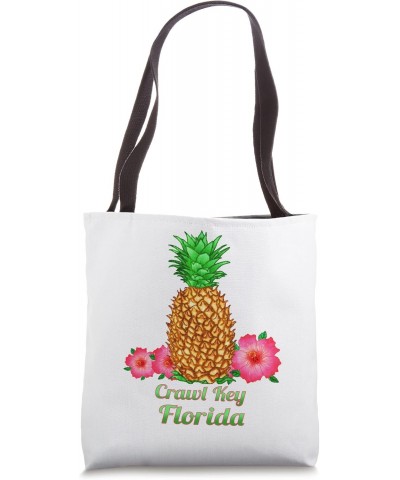 I Love Crawl Key Florida FL Pineapple Floral Tote Bag $11.95 Totes