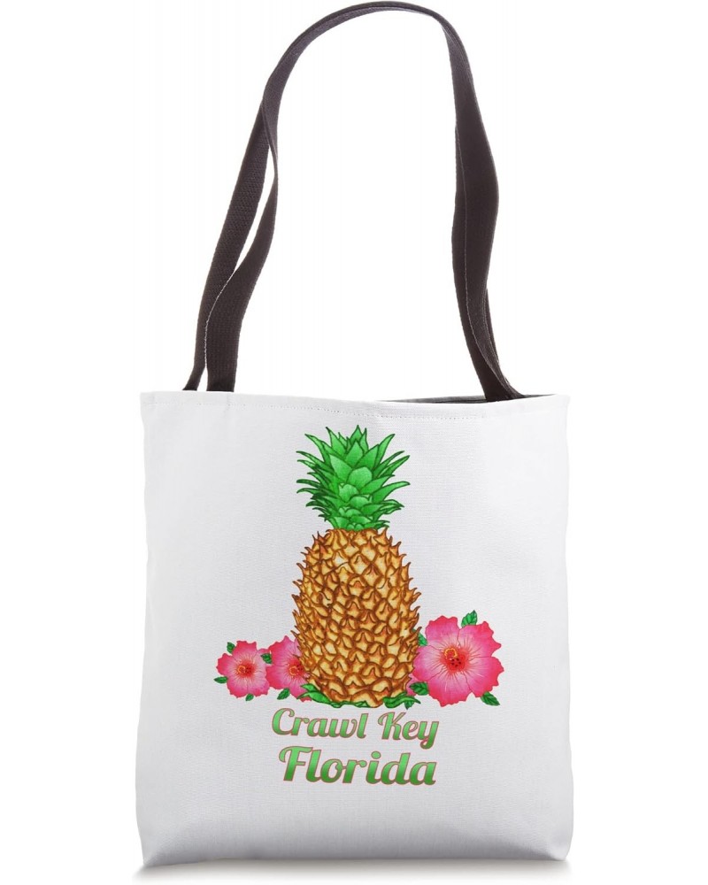 I Love Crawl Key Florida FL Pineapple Floral Tote Bag $11.95 Totes