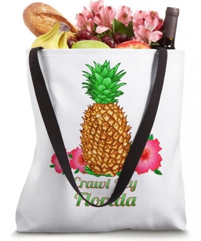 I Love Crawl Key Florida FL Pineapple Floral Tote Bag $11.95 Totes