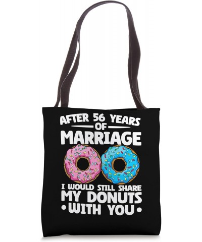 56th Wedding Anniversary Sharing Donuts Couple Celebration Tote Bag $10.25 Totes