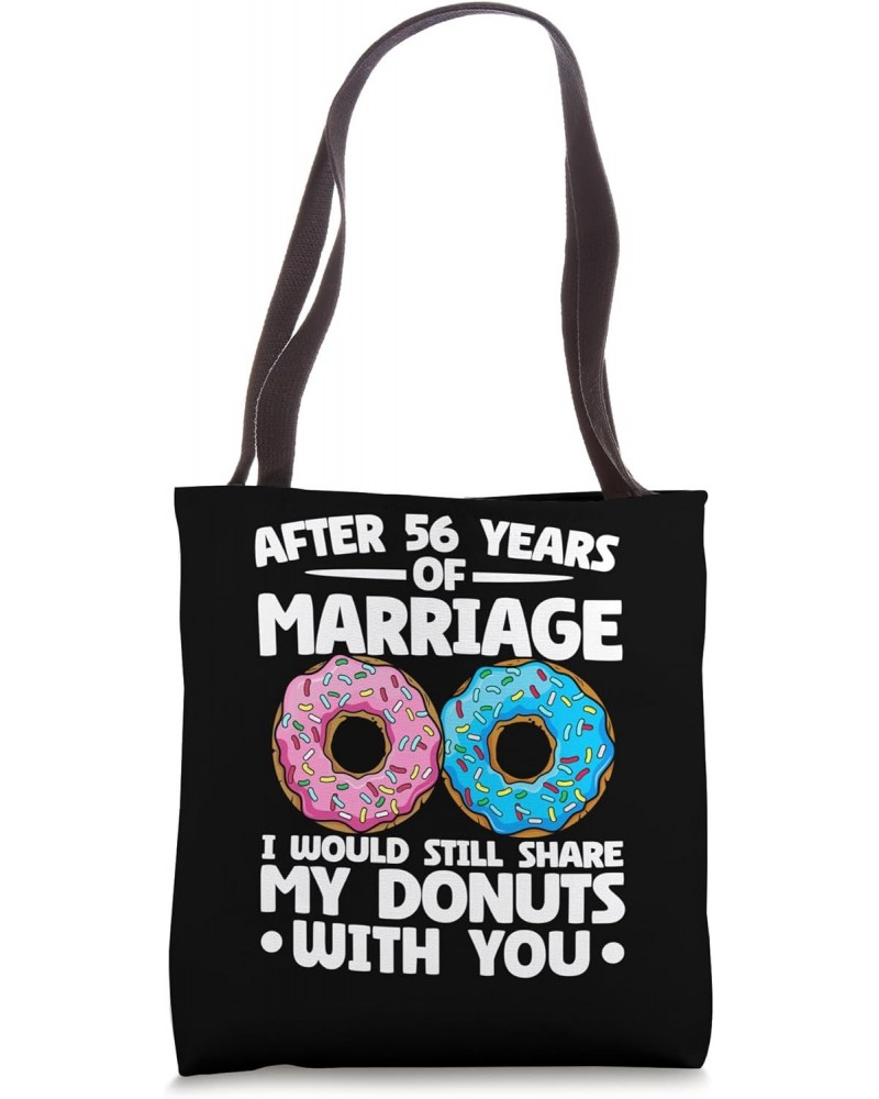 56th Wedding Anniversary Sharing Donuts Couple Celebration Tote Bag $10.25 Totes