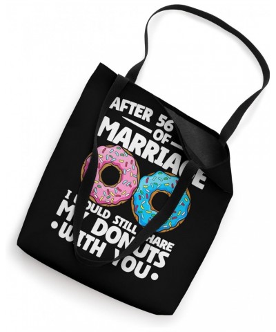 56th Wedding Anniversary Sharing Donuts Couple Celebration Tote Bag $10.25 Totes