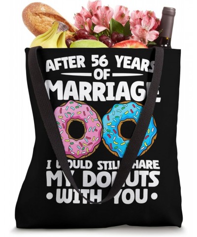 56th Wedding Anniversary Sharing Donuts Couple Celebration Tote Bag $10.25 Totes