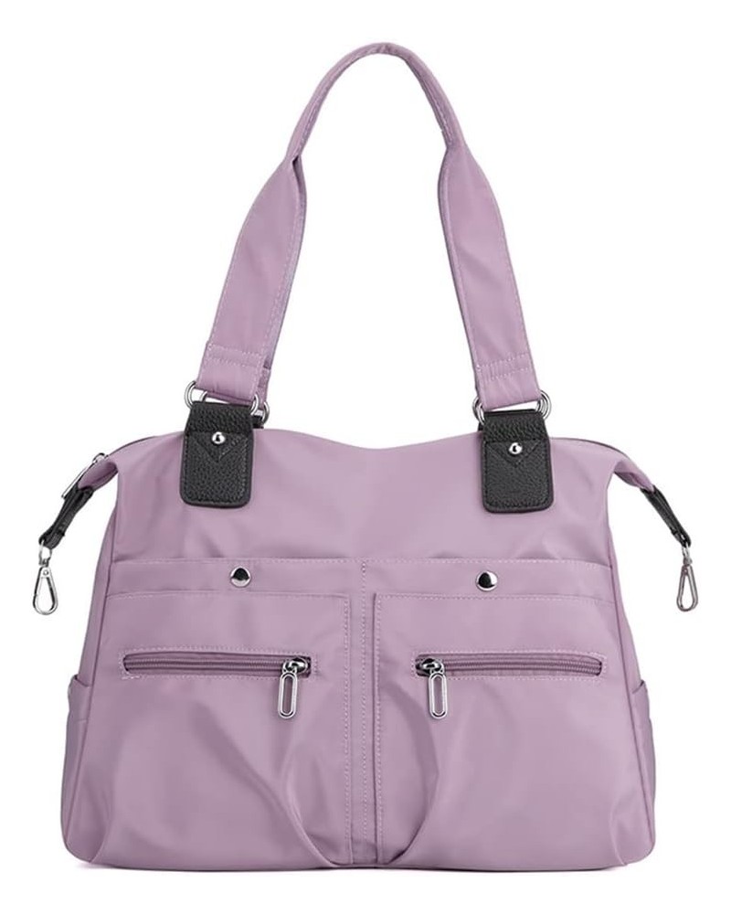 Carrying Diaper Bag Large Capacity Nursing Baby Diaper Bag Multi-Functional Nylon Portable for Weekend Vacation Purple $9.45 ...