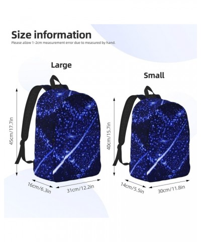 Shooting Star Heart Print Unisex Canvas Backpack Cute Backpack For Travel Sports Casual Aesthetic Backpack Black Medium $21.1...